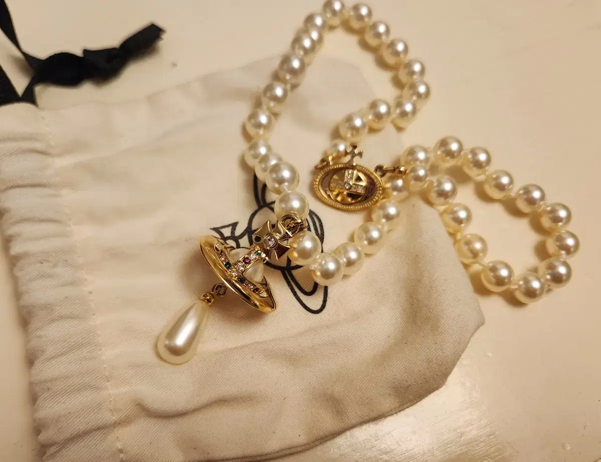 ヴィヴィアン ドロップ パール ネックレス ☆vivienne westwood☆ハート&ドロップ パール ネックレス